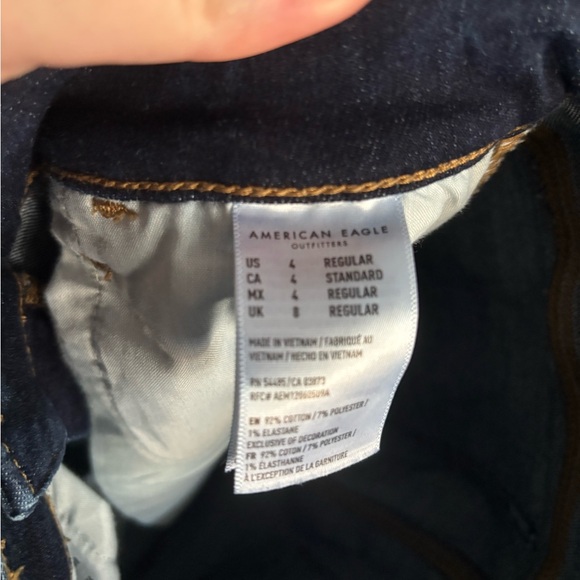 American Eagle Outfitters Women's Dark Blue Skinny Jeans - Picture 2 of 3